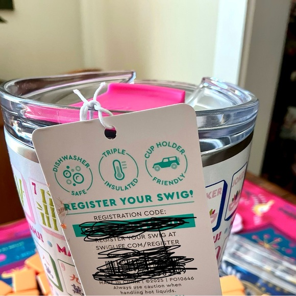 NWT SWIG LIFE Mahjong 32-ounce INSULATED STAINLESS STEEL TUMBLER - Picture 4 of 5